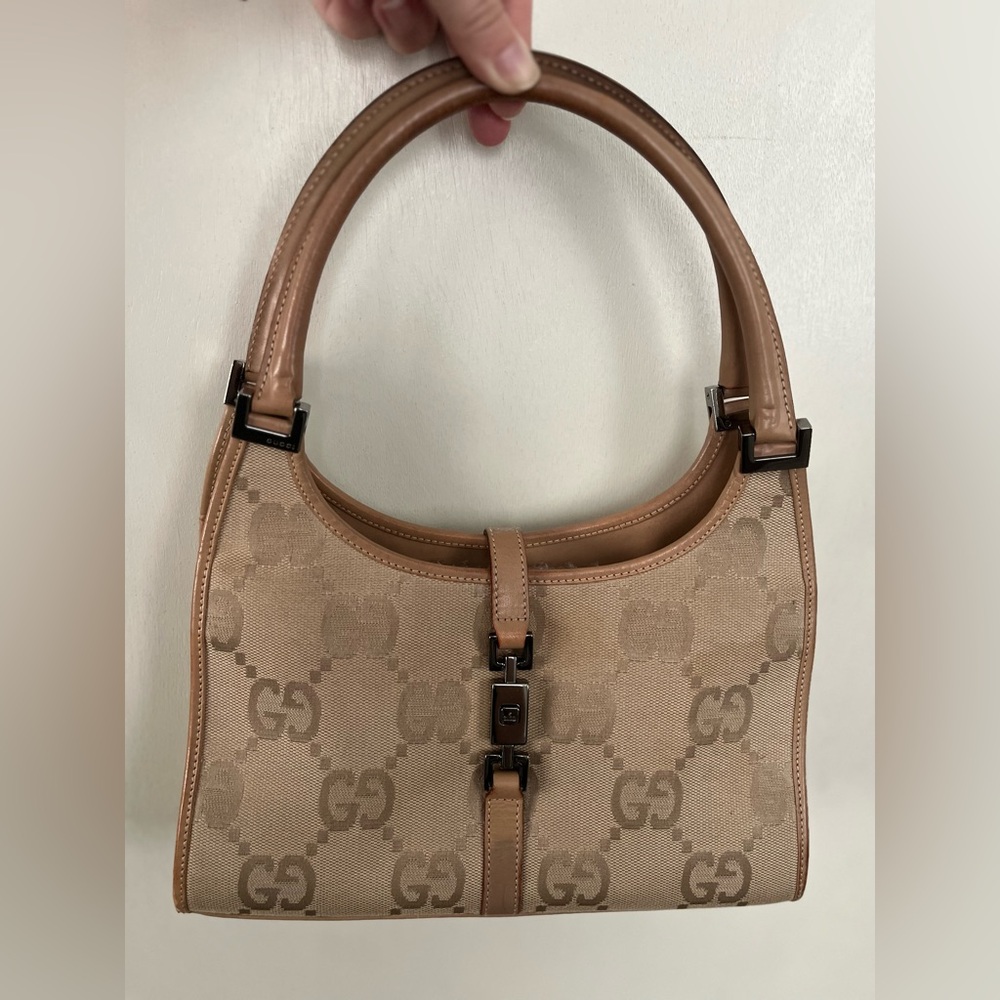 Gucci Vintage Jumbo GG beige Jackie shoulder bag